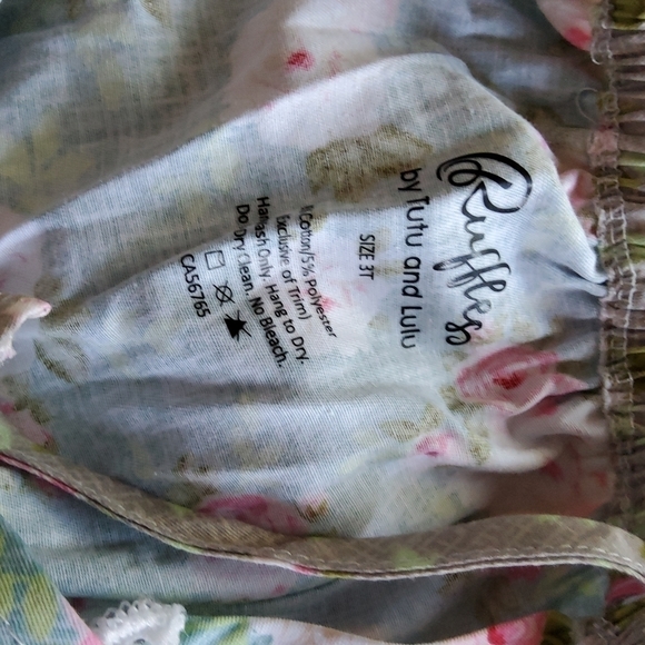 💛🧡🌏  Ruffles Child Outfit 3T  Green and Pink. New! - Picture 2 of 2